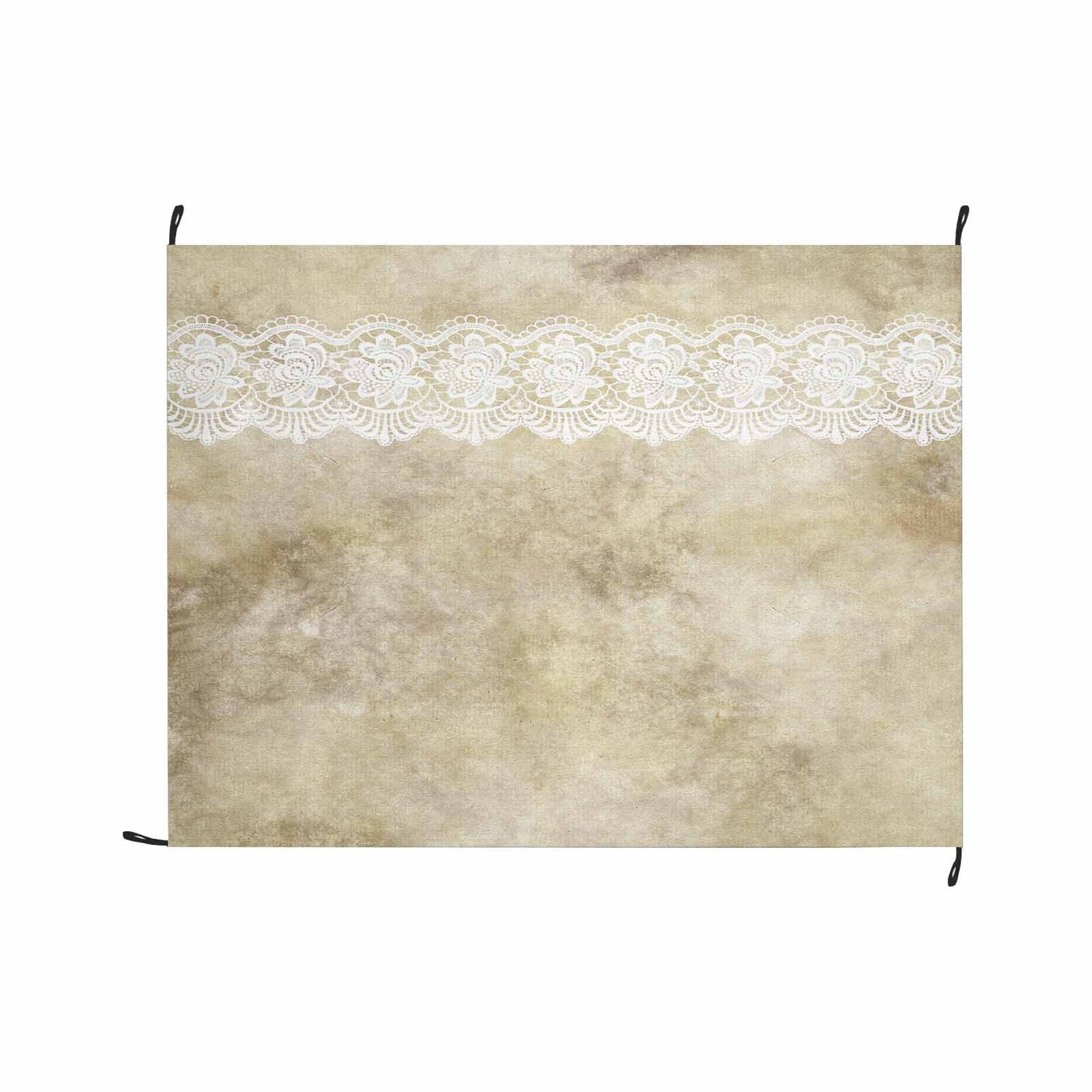 Victorian lace print waterproof picnic mat, 69 x 55in, design 28