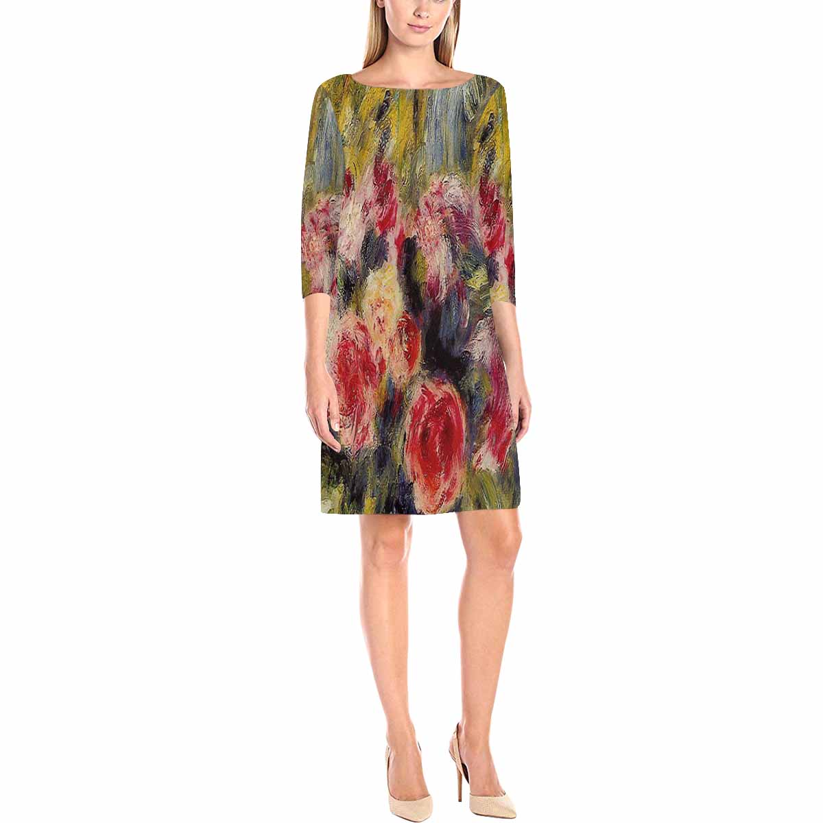 Vintage floral loose dress, model D29532 Design 26