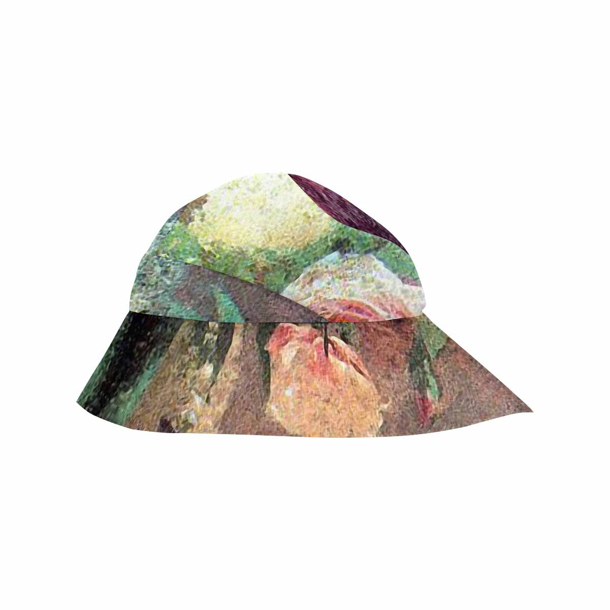 Vintage floral wide brim sunvisor Hat, outdoors hat, Design 29