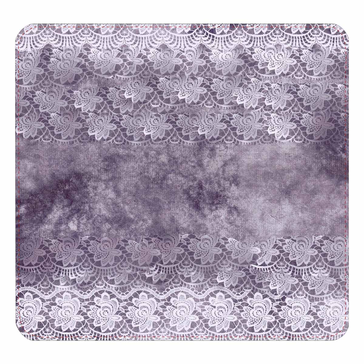 Victorian lace print womens wallet, clutch purse, red trim, design 39