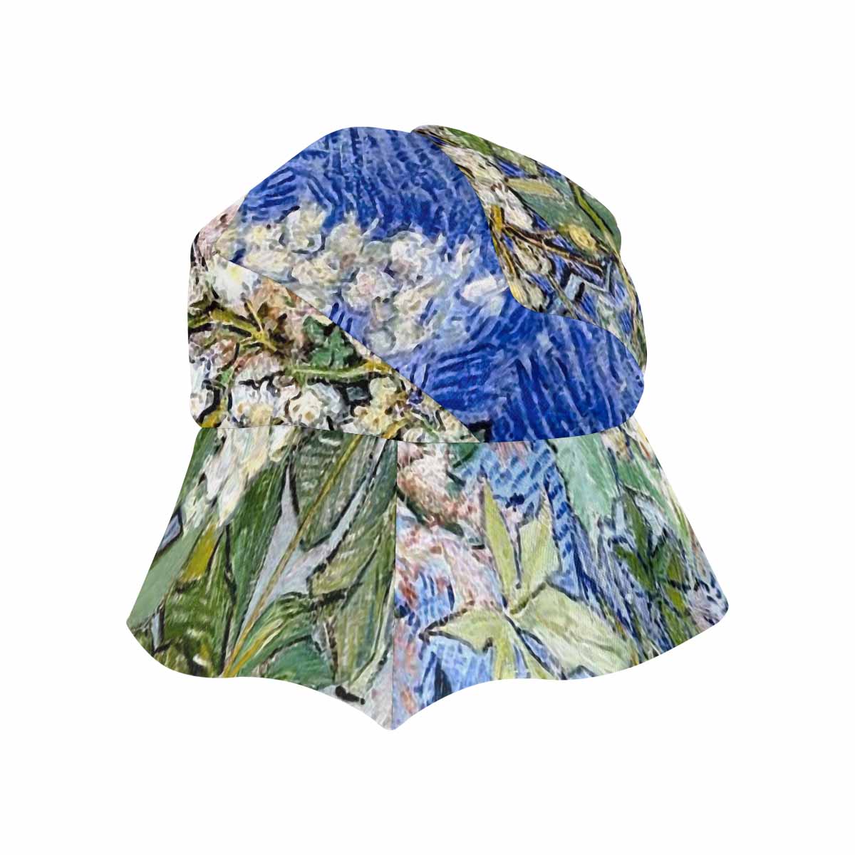 Vintage floral wide brim sunvisor Hat, outdoors hat, Design 04