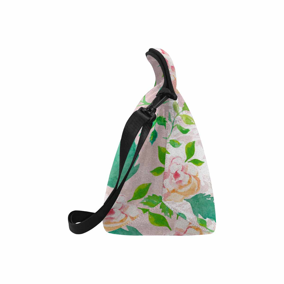 Victorian lace print insulated lunch bag, design 21