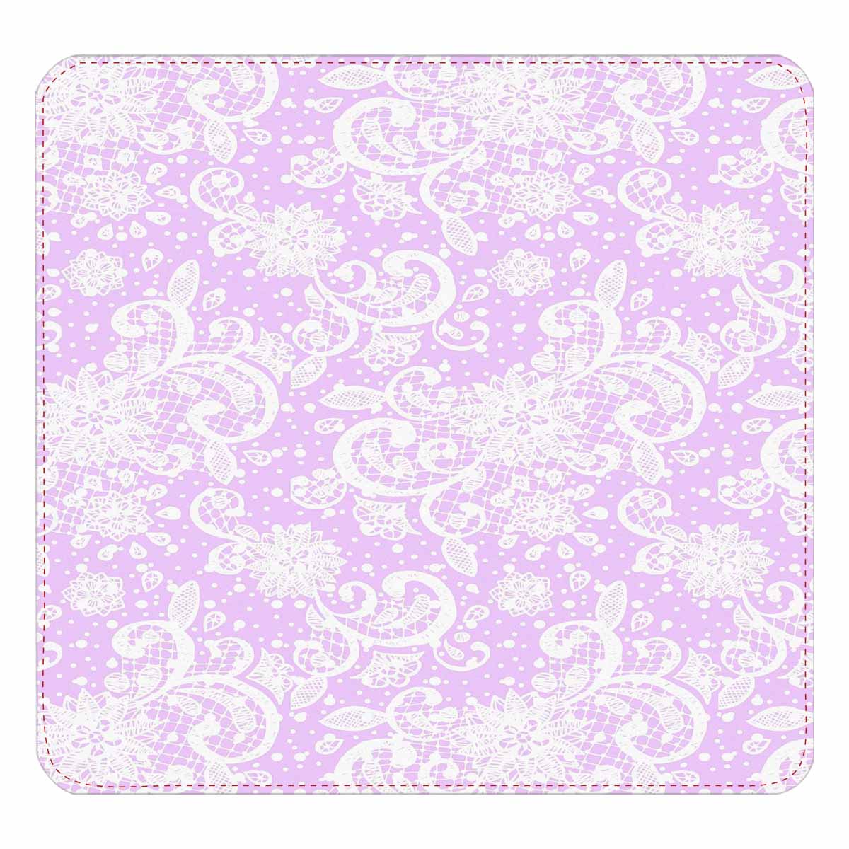 Victorian lace print womens wallet, clutch purse, red trim, design 06