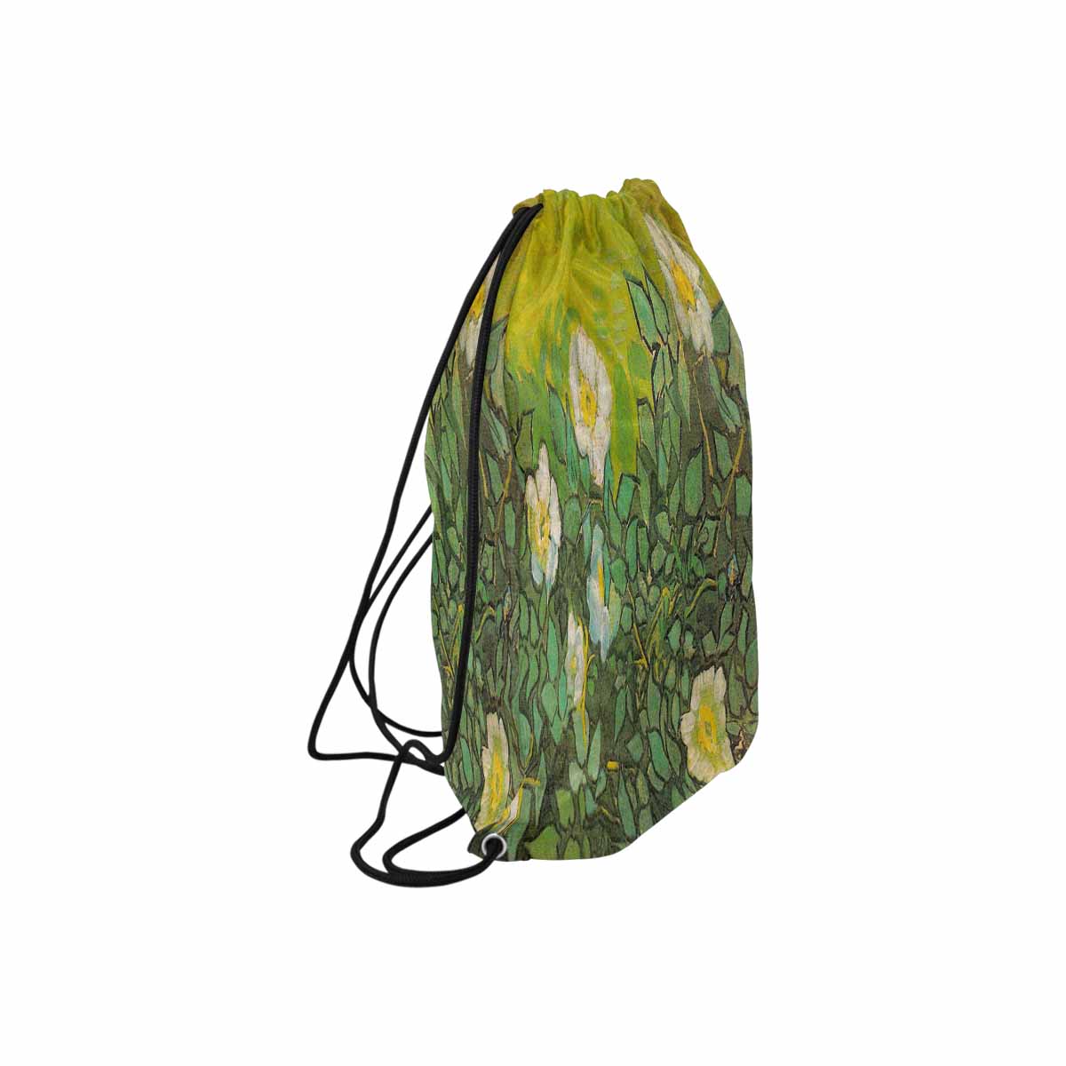 Vintage Floral print, DRAWSTRING BAG, MEDIUM, Design 01