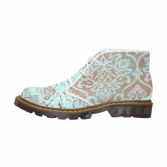 Lace Print, Cute comfy womens Chukka boots, design 23
