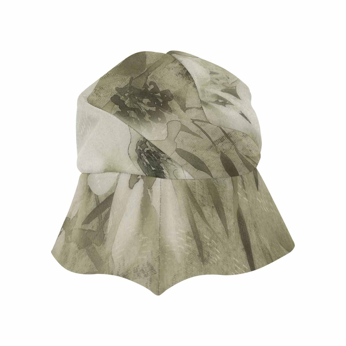 Vintage floral wide brim sunvisor Hat, outdoors hat, Design 03x