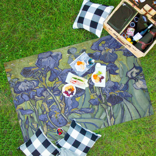 Vintage Floral waterproof picnic mat, 81 x 55in, Design 40