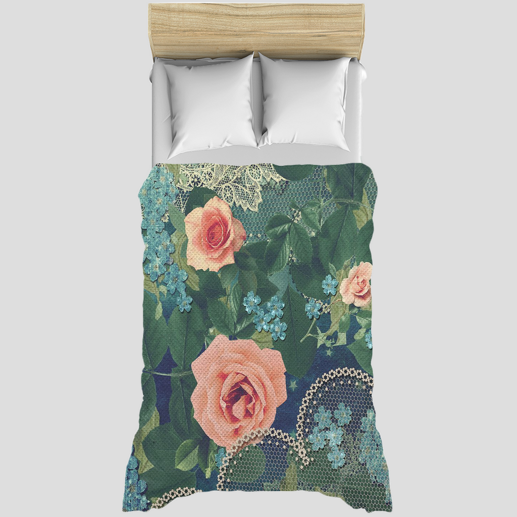 Victorian lace duvet cover, King, queen or twin, Design 01