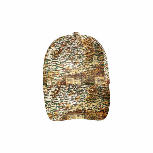 Antique Map design dad cap, trucker hat, Design 48