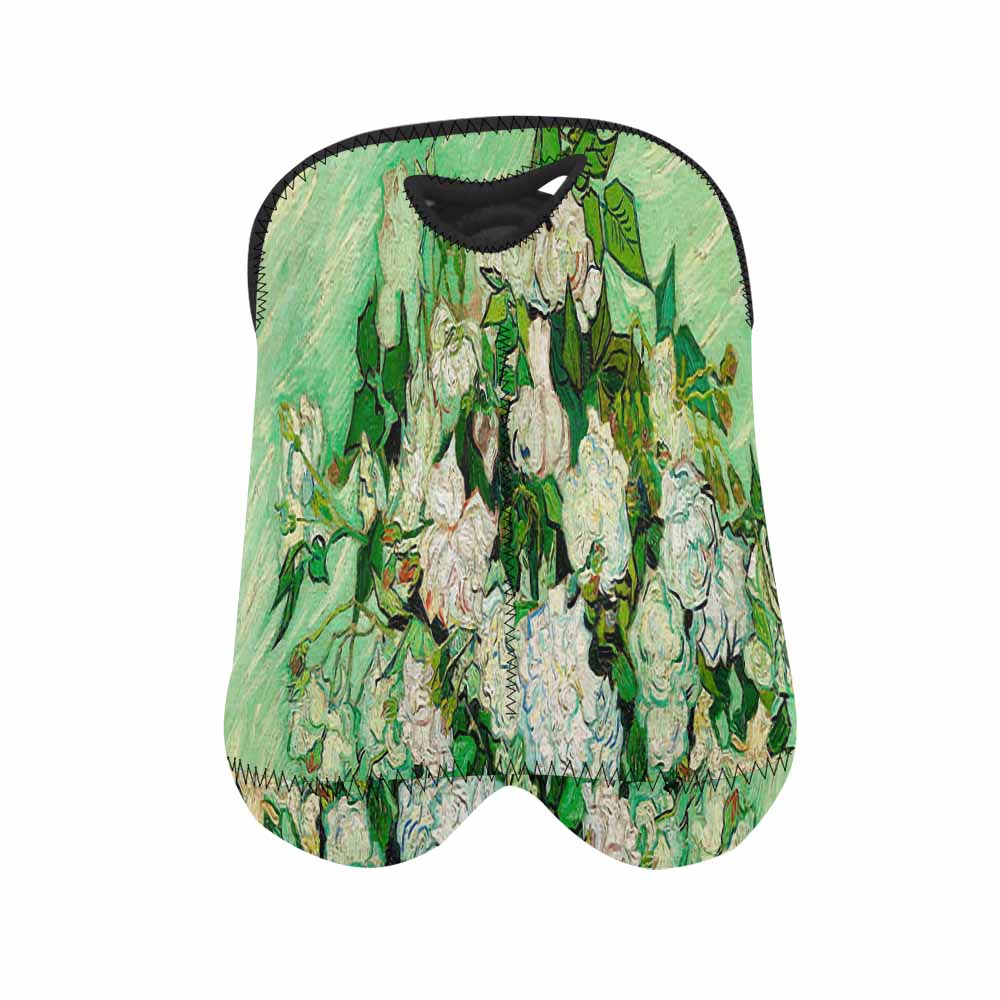 Vintage floral 2 bottle wine bag, Design 45