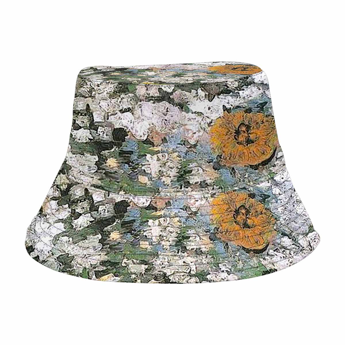 Vintage floral unisex bucket boonie Hat, outdoors hat, Design 07