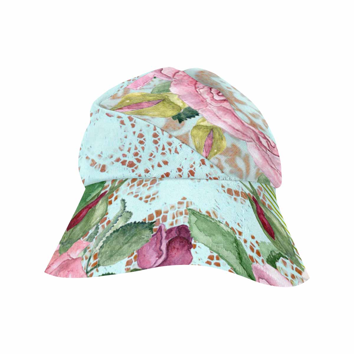Victorian lace print, wide brim sunvisor Hat, outdoors hat, design 24