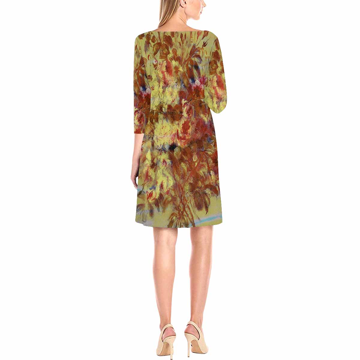 Vintage floral loose dress, model D29532 Design 11