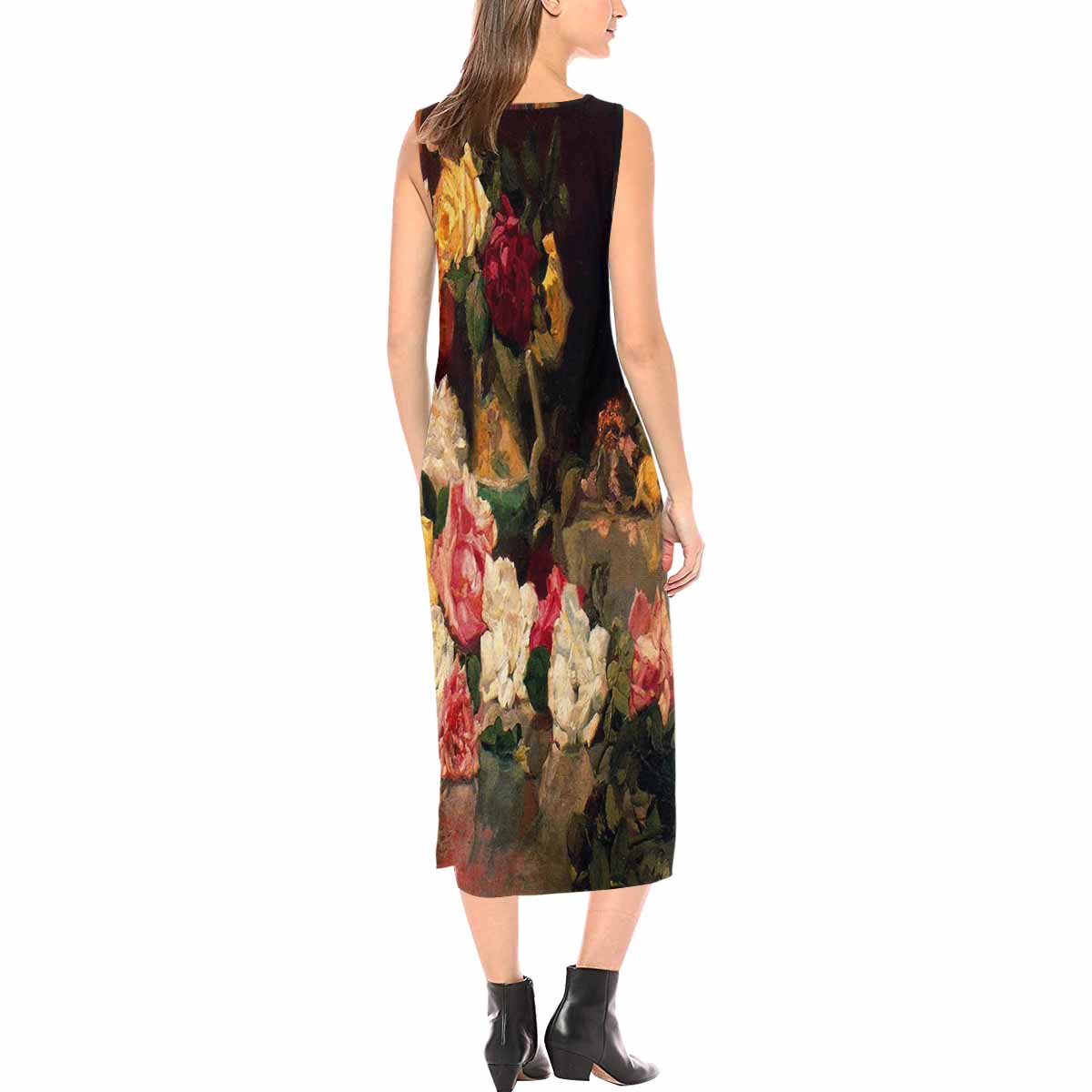 Vintage floral long dress, model D09538 Design 37