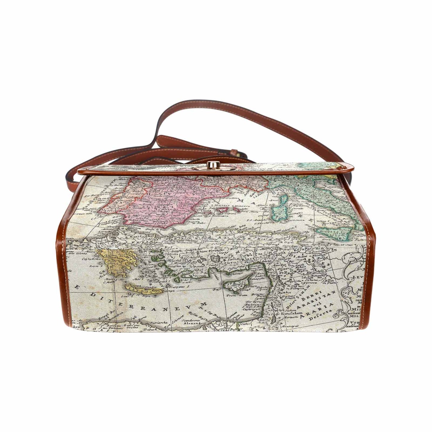 Antique Map Handbag, Model 1695341, Design 30