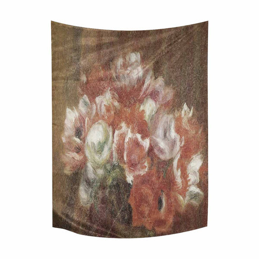 Vintage floral TAPESTRY, LARGE 60 x 80 in, Vertical, Design 15