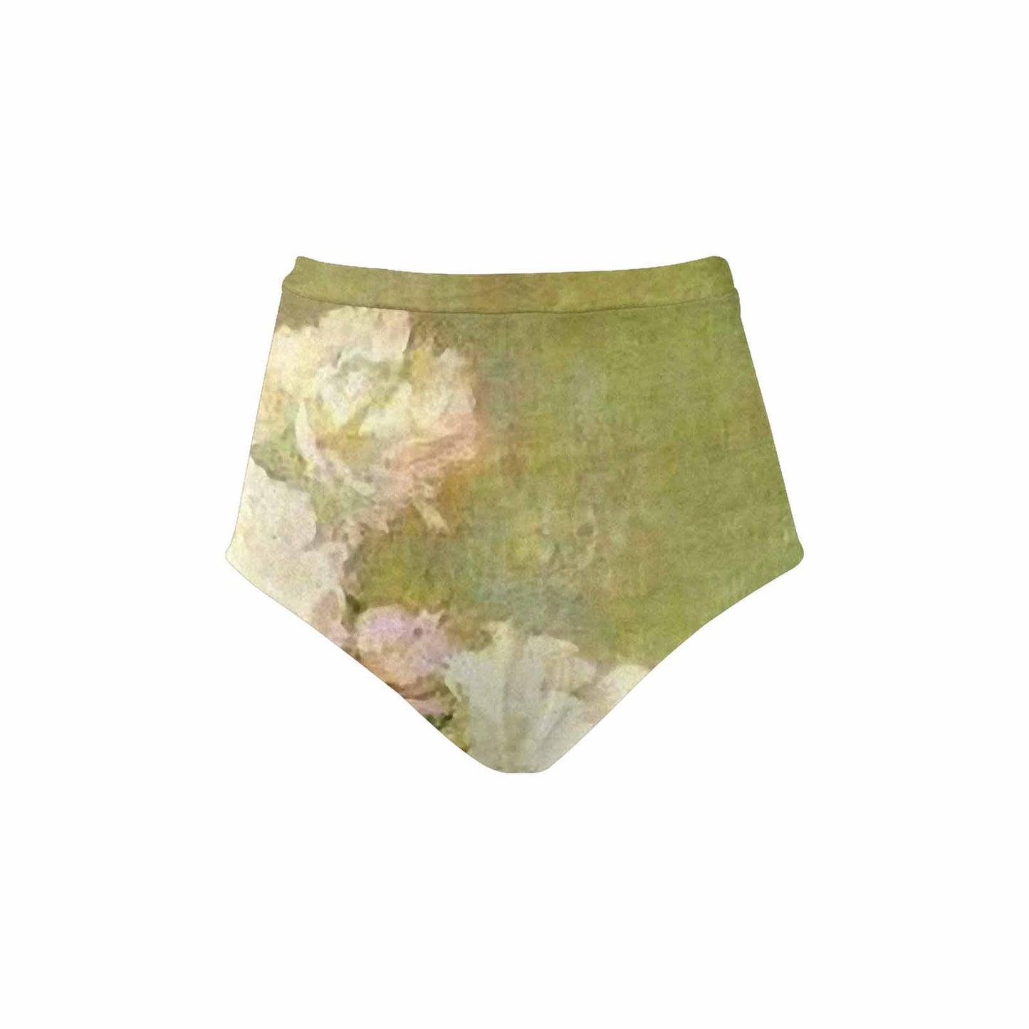 Vintage floral High waist bikini bottom, Design 35
