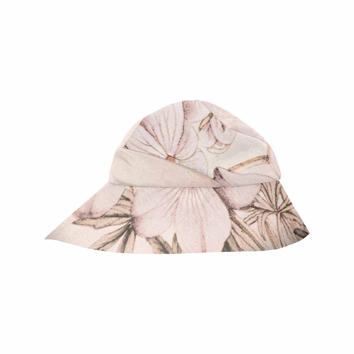 Vintage floral wide brim sunvisor Hat, outdoors hat, Design 13x
