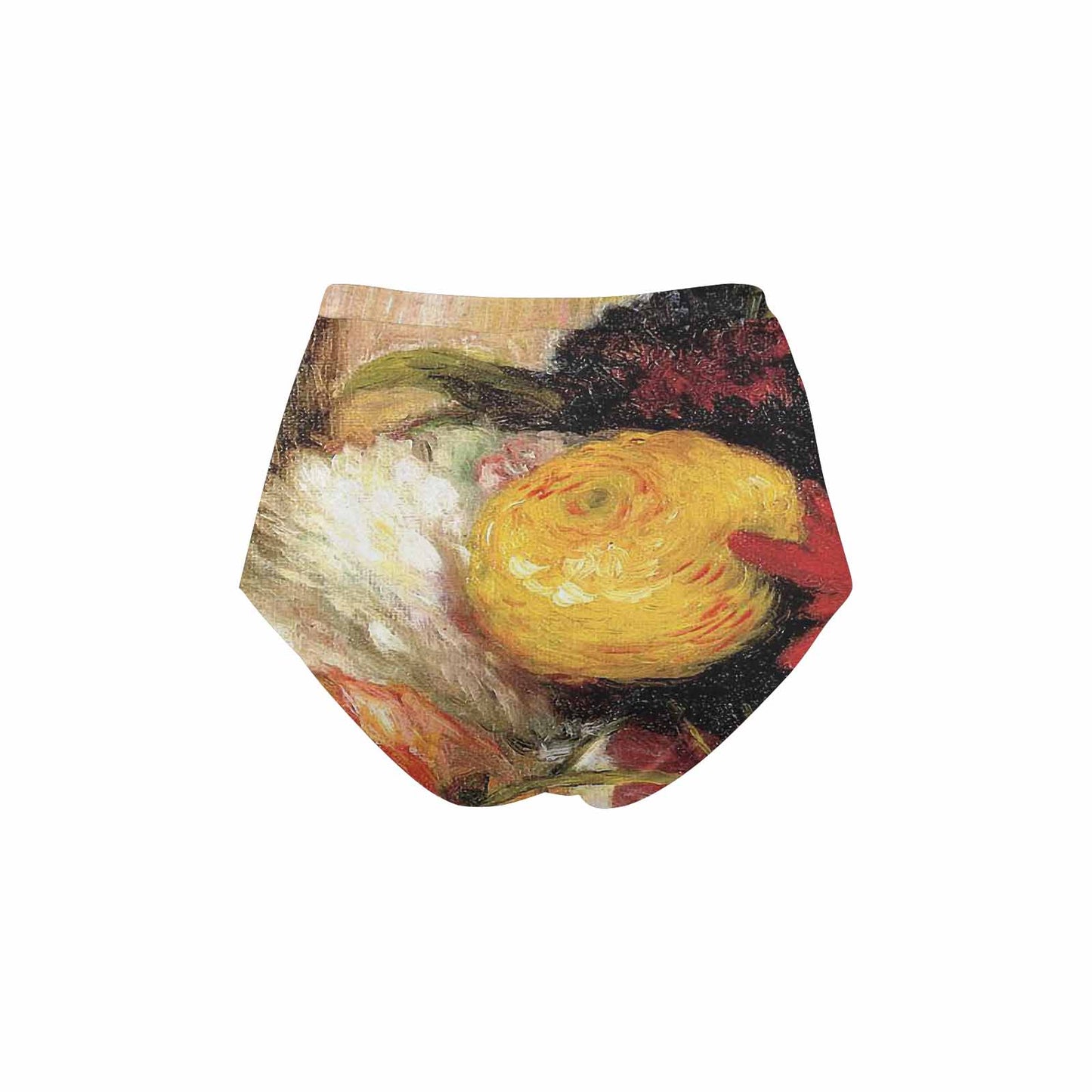 Vintage floral High waist bikini bottom, Design 25