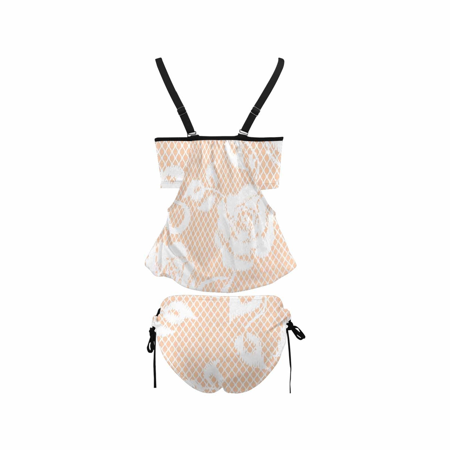 Tankini cover belly swim wear, Printed Victorian lace design 16