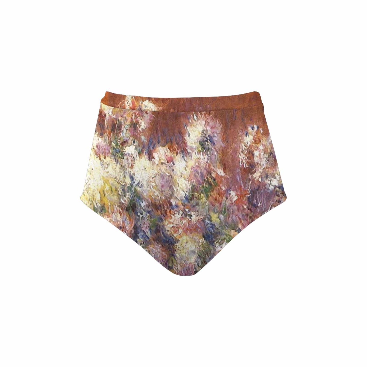 Vintage floral High waist bikini bottom, Design 57
