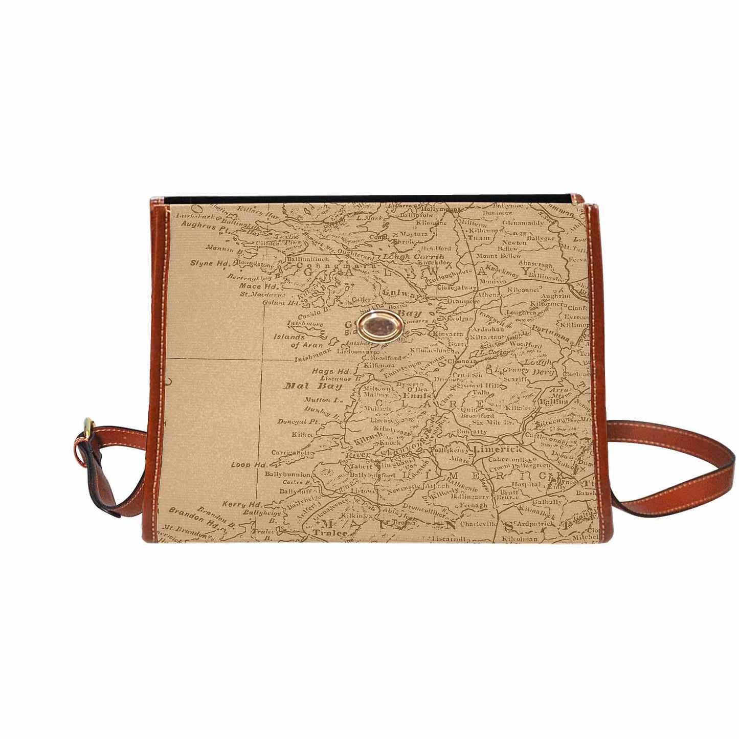 Antique Map Handbag, Model 1695341, Design 51