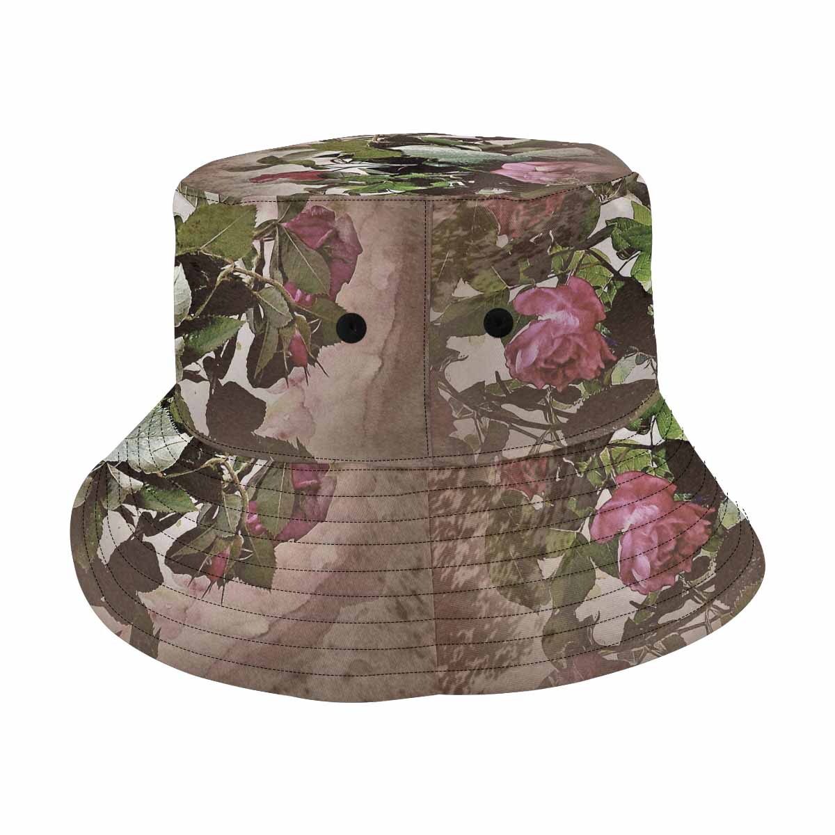 Vintage floral unisex bucket boonie Hat, outdoors hat, Design 22x