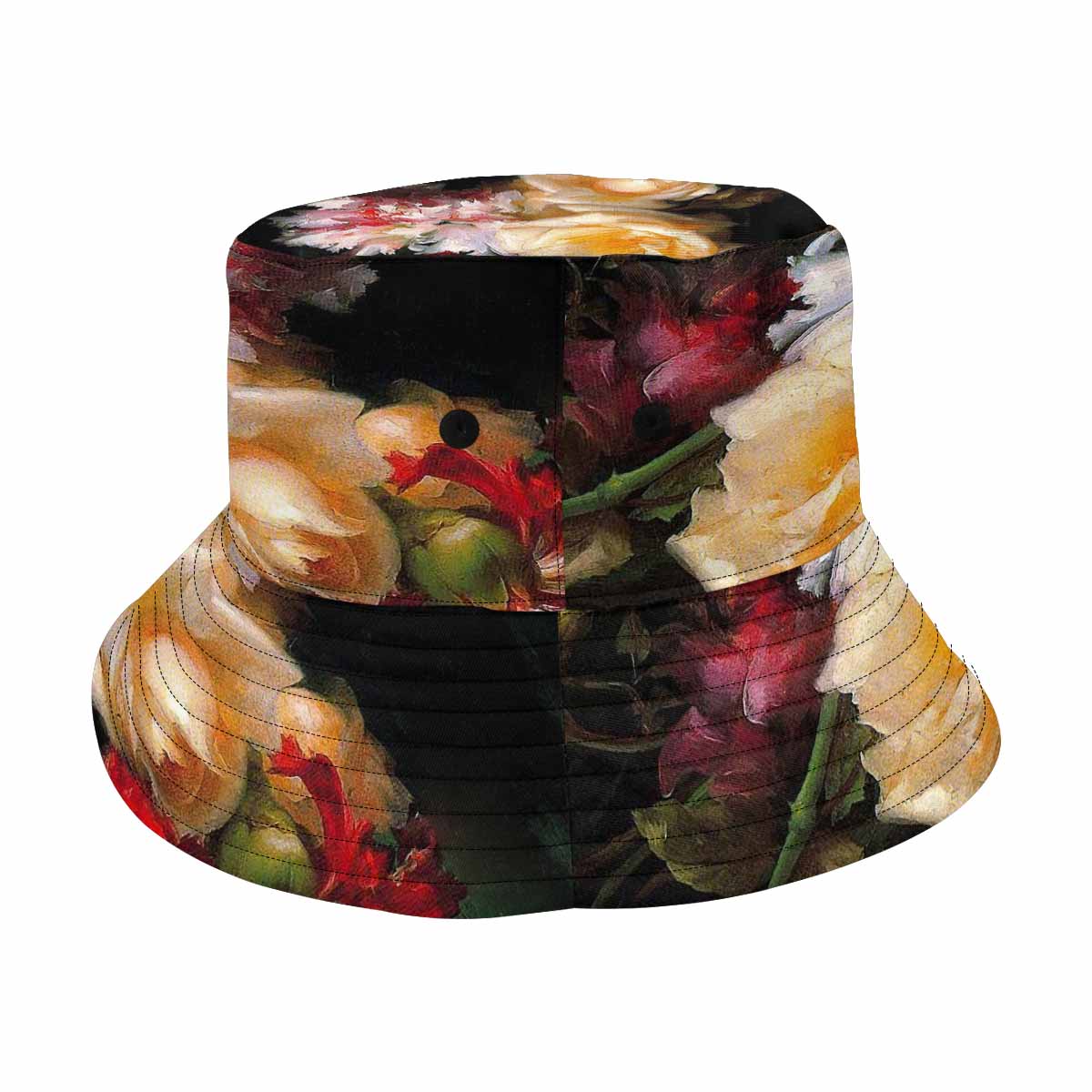 Vintage floral unisex bucket boonie Hat, outdoors hat, Design 30