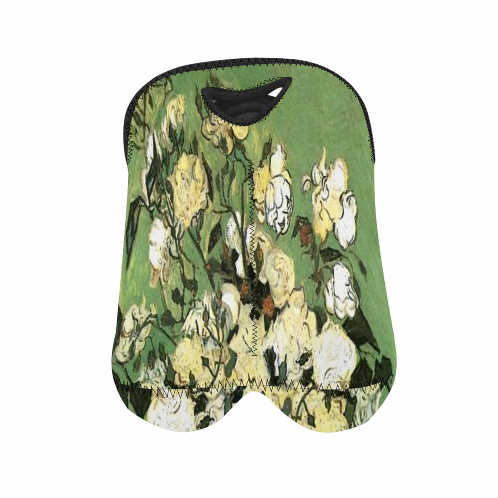 Vintage floral 2 bottle wine bag, Design 55