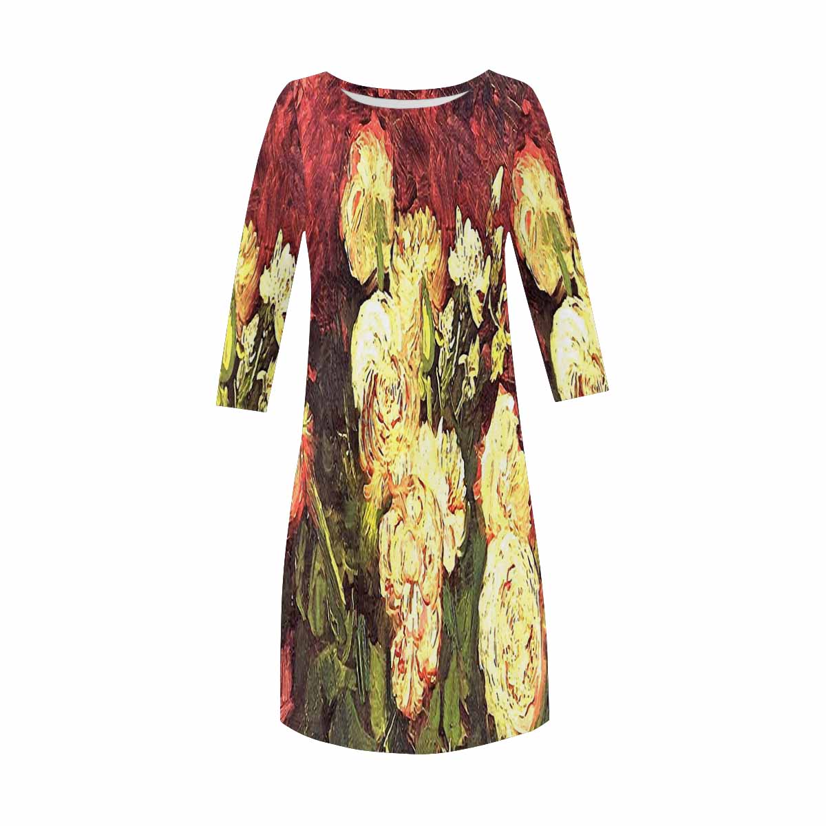 Vintage floral loose dress, model D29532 Design 27