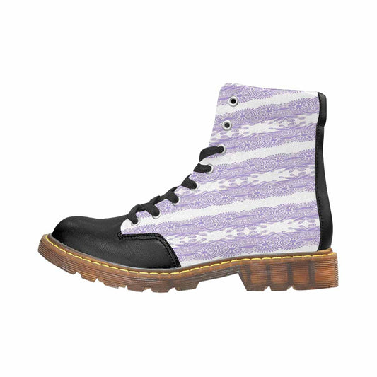 Victorian lace print, cute but tough, Winter walk about  boots, design 07