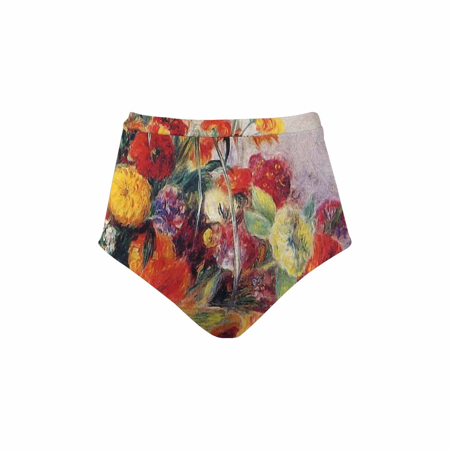 Vintage floral High waist bikini bottom, Design 19