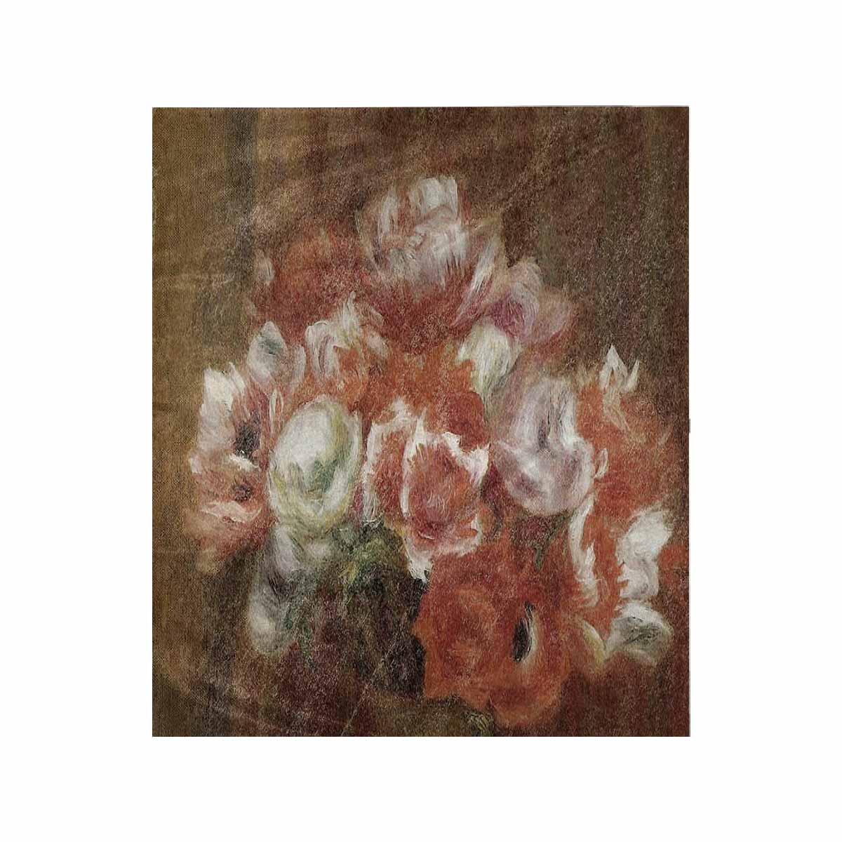 Vintage floral TAPESTRY, MEDIUM 51 in X 60 in, Design 15 C26