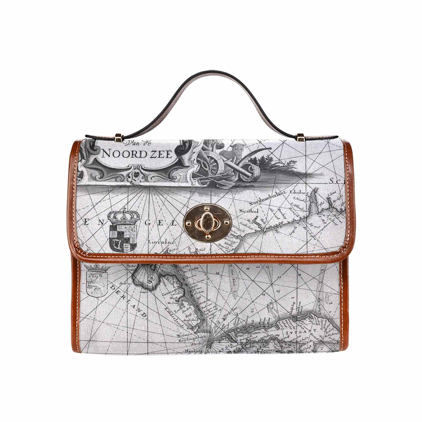 Antique Map Handbag, Model 1695341, Design 05