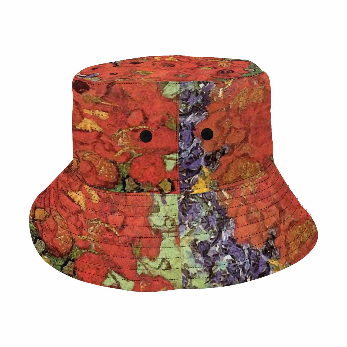 Vintage floral unisex bucket boonie Hat, outdoors hat, Design 47