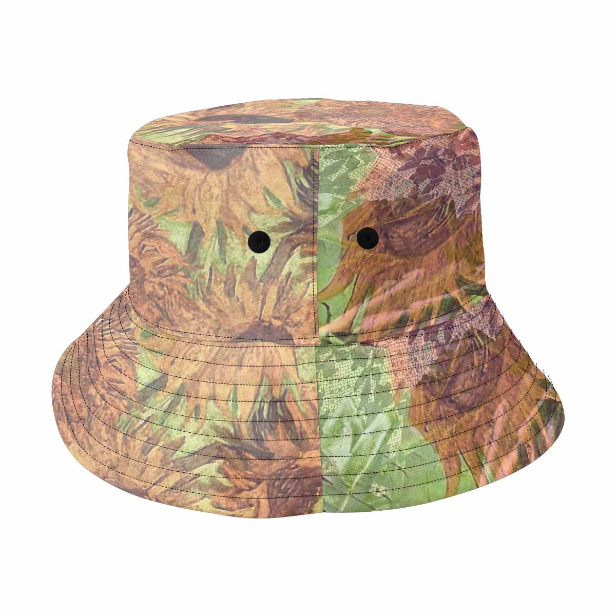 Vintage floral unisex bucket boonie Hat, outdoors hat, Design 48xx