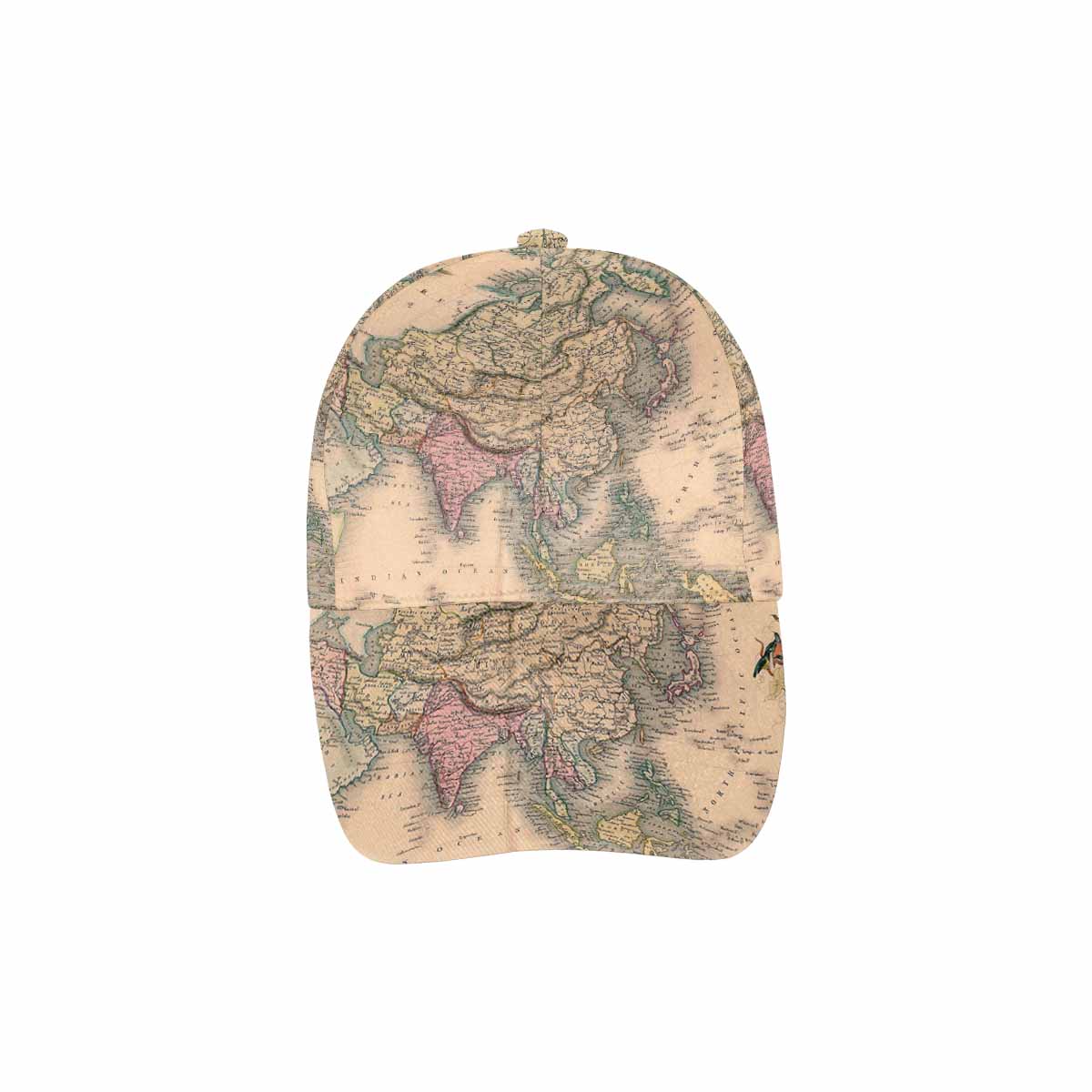 Antique Map design dad cap, trucker hat, Design 37