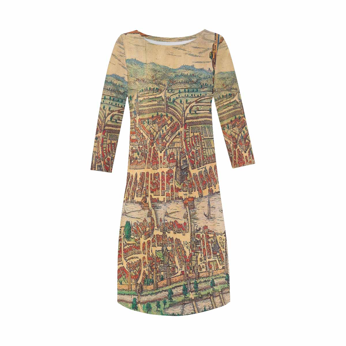 Antique Map loose dress, MODEL 29532, design 17