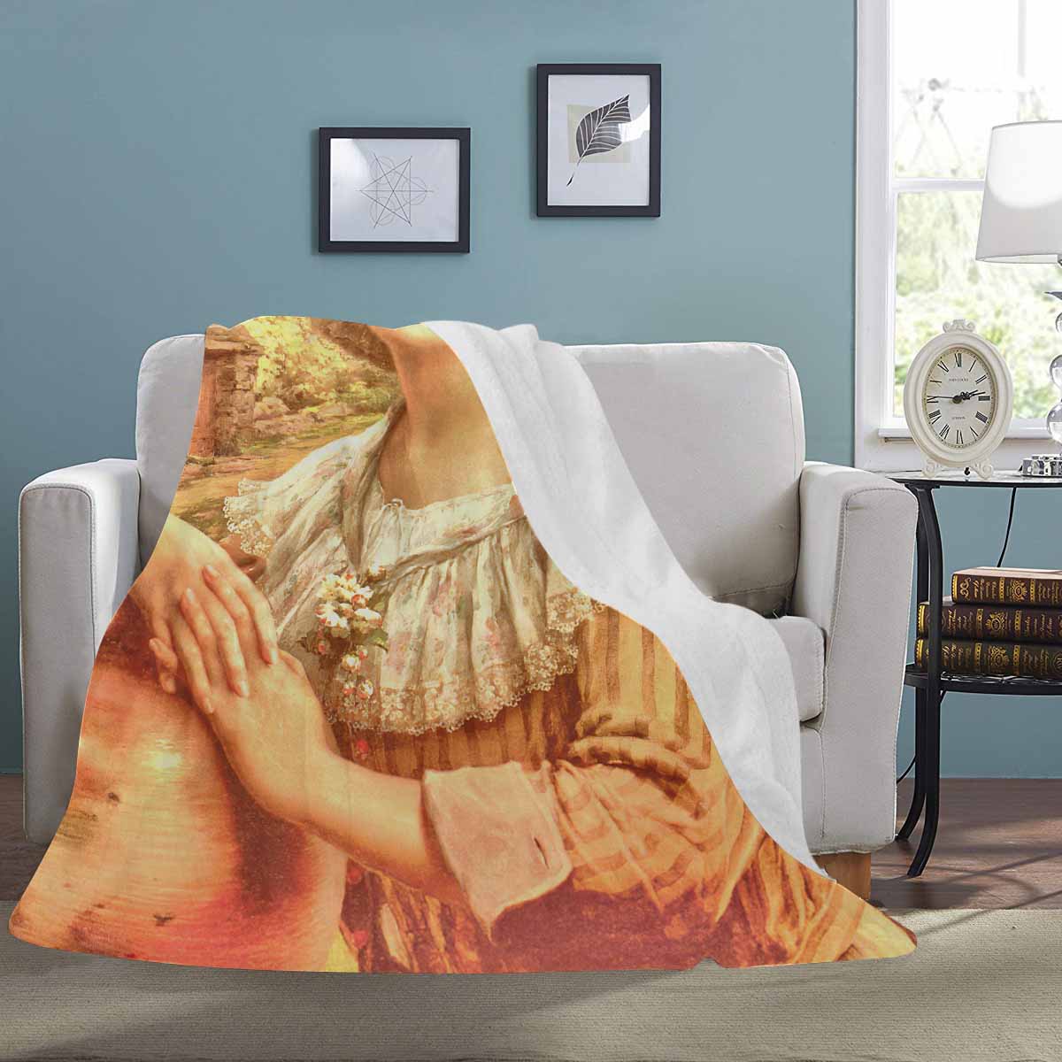 Victorian Lady Design BLANKET, LARGE 60 in x 80 in, COUNTRY SPRING