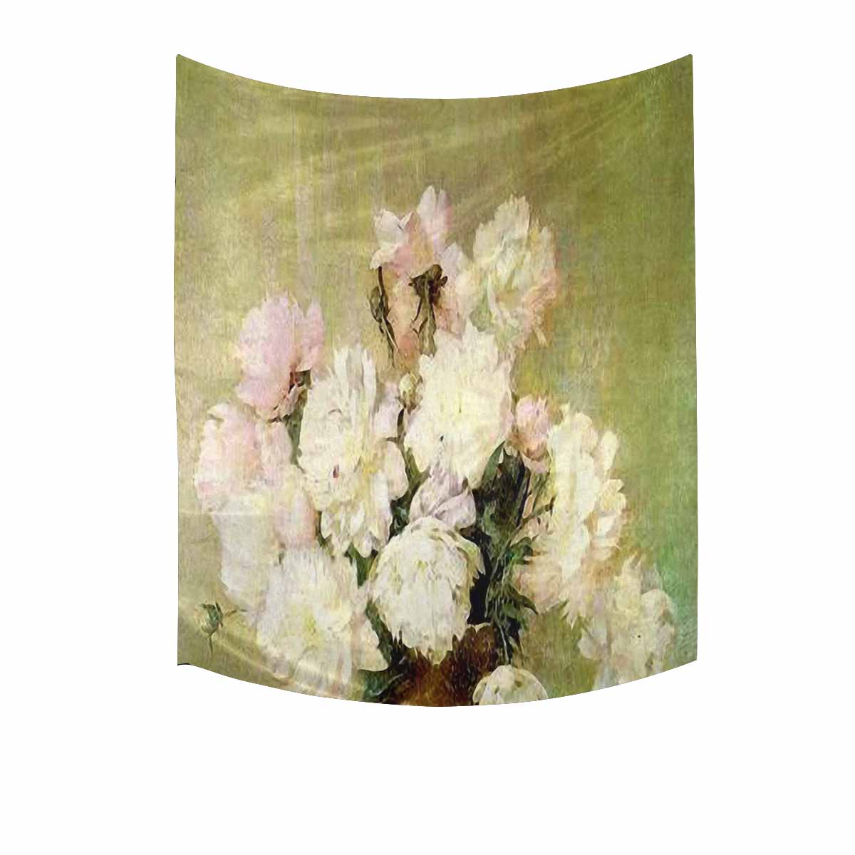 Vintage floral TAPESTRY, MEDIUM 51 in X 60 in, Design 35 C26