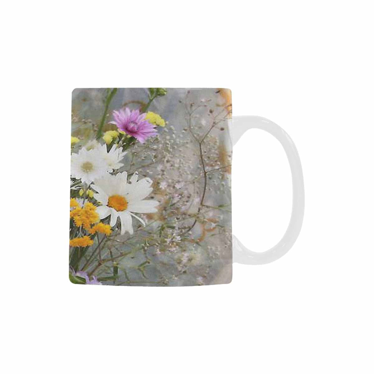 Vintage floral coffee mug or tea cup, Design 02