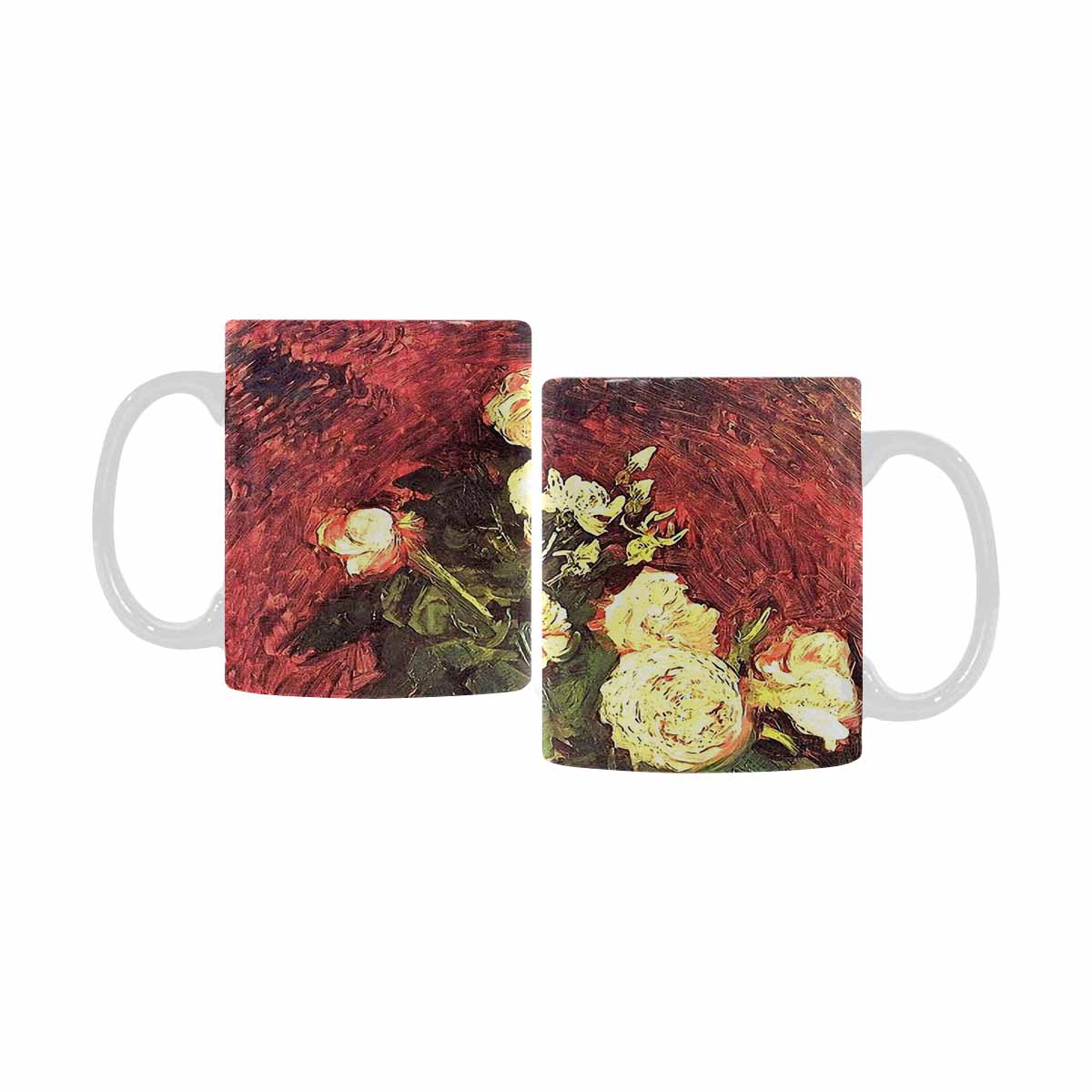 Vintage floral coffee mug or tea cup, Design 27