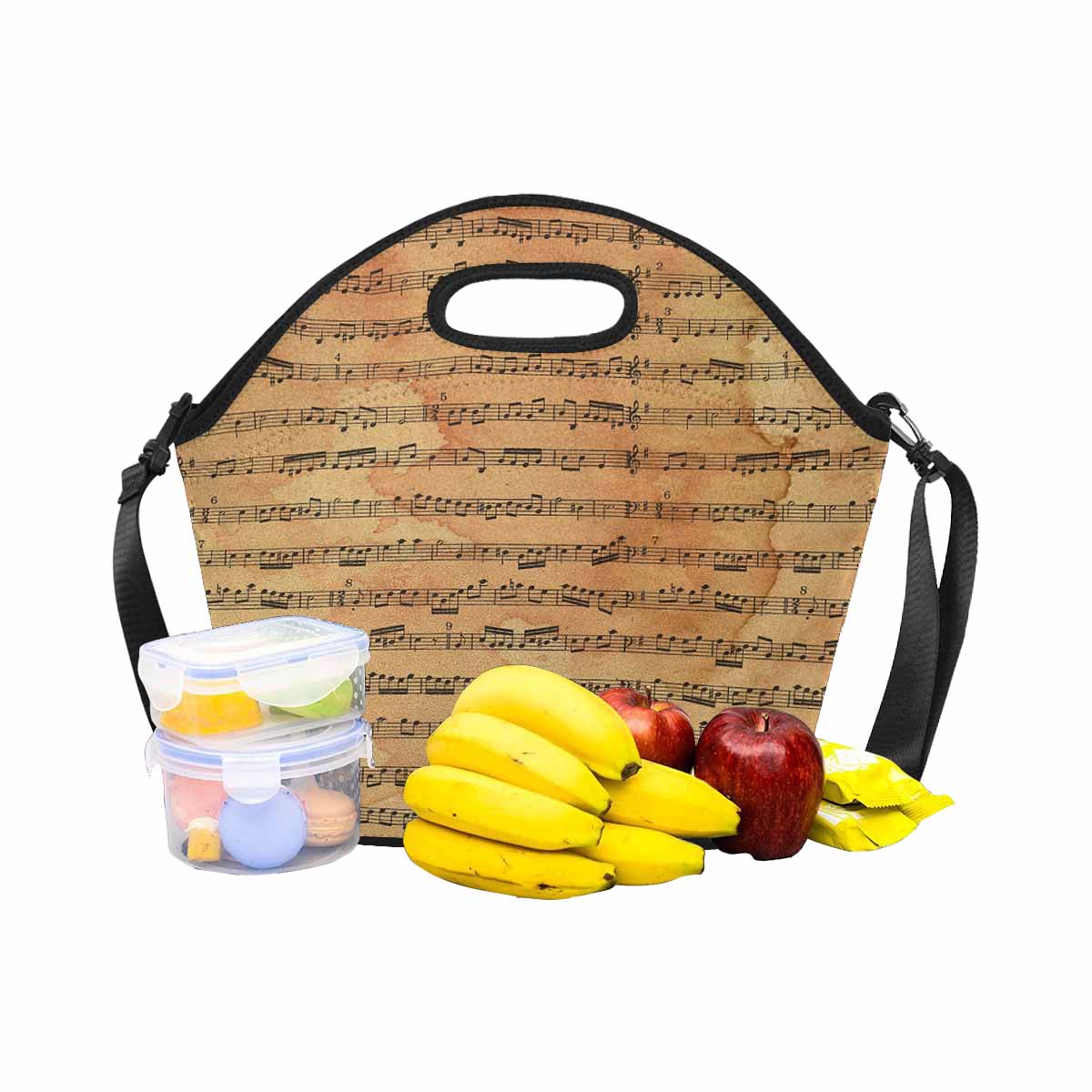 Antique general print, insulated lunch bag, design 23