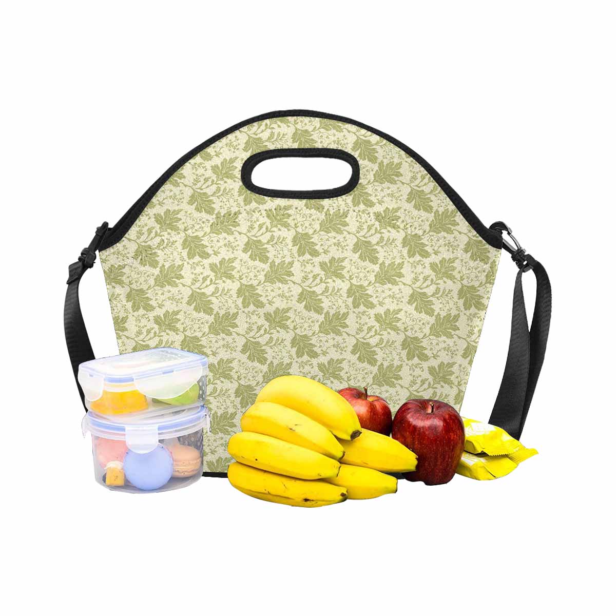 Antique general print, insulated lunch bag, design 06