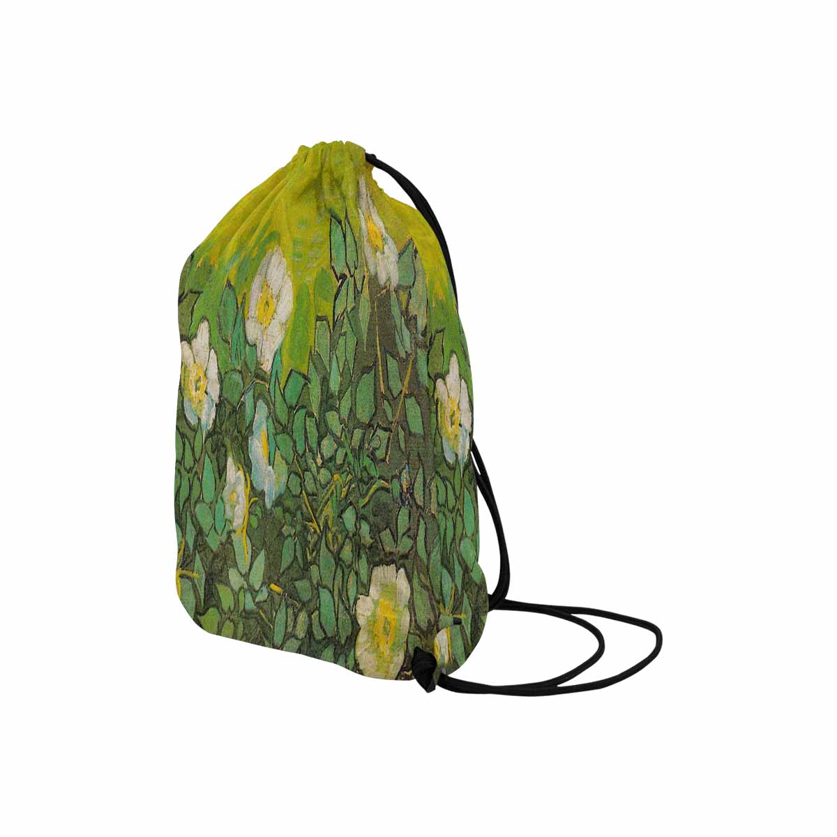 Vintage Floral print, DRAWSTRING BAG, MEDIUM, Design 01