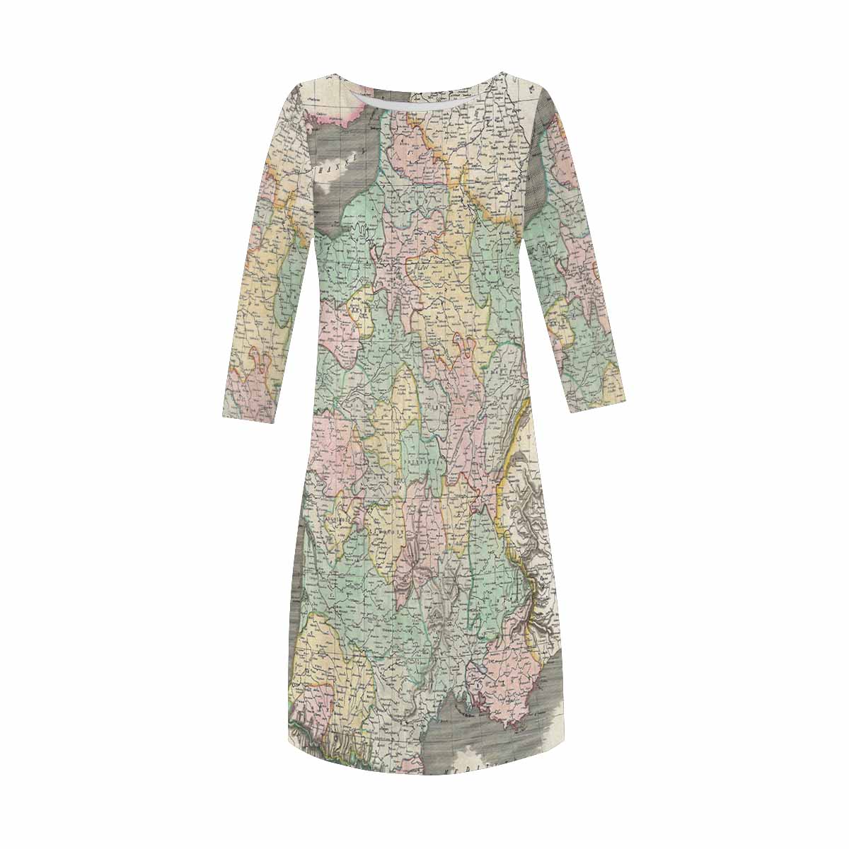 Antique Map loose dress, MODEL 29532, design 33