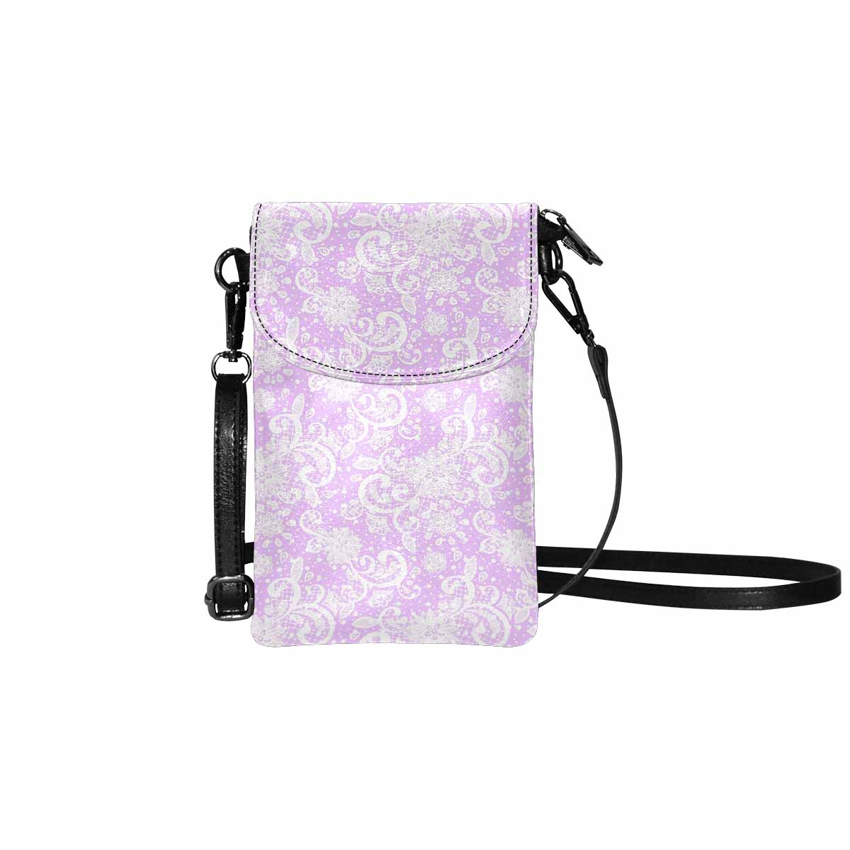 Victorian lace print cell phone purse, mobile purse, Design 06