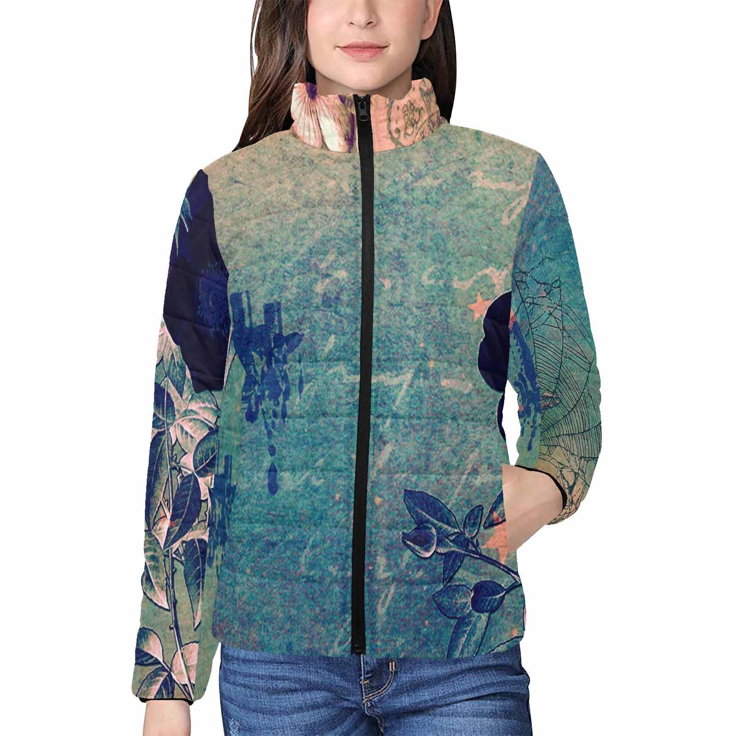 Antique general print quilted jacket, design 15