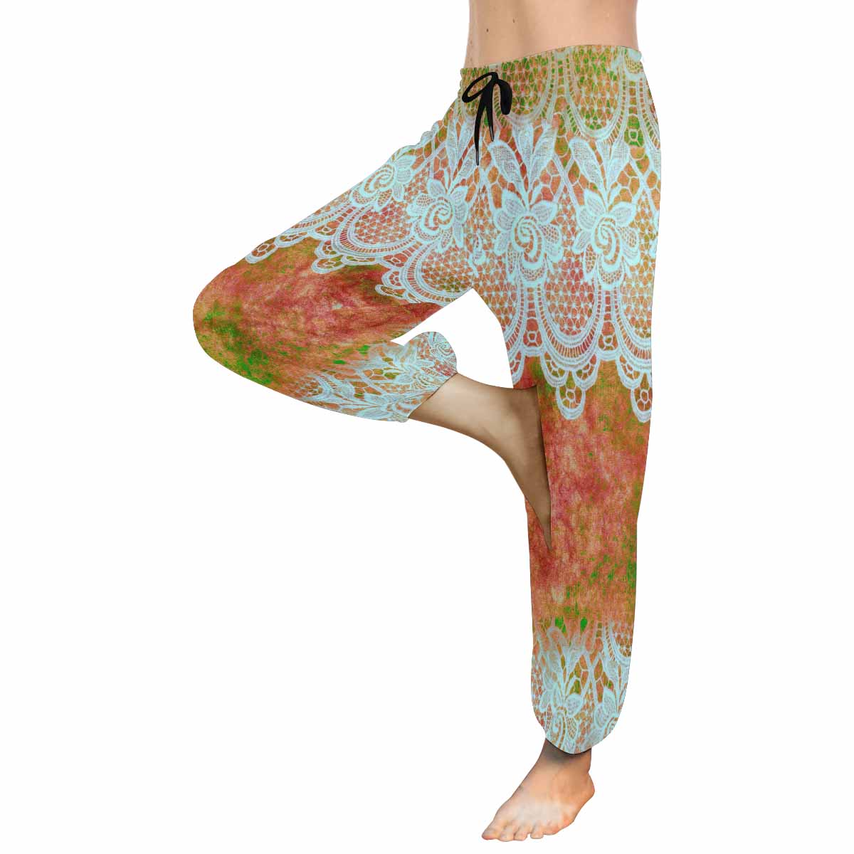 Victorian lace print Haram pants, loose comfy pants design 31