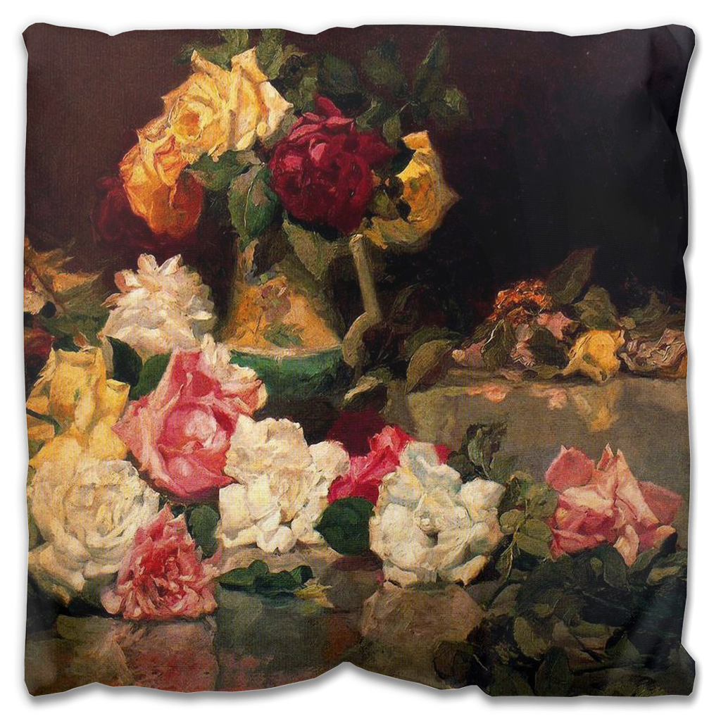 Vintage floral Outdoor Pillows, throw pillow, mildew resistance, various sizes, Design 37